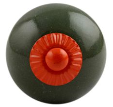 Olive Round Orange Fitting Ceramic Knob